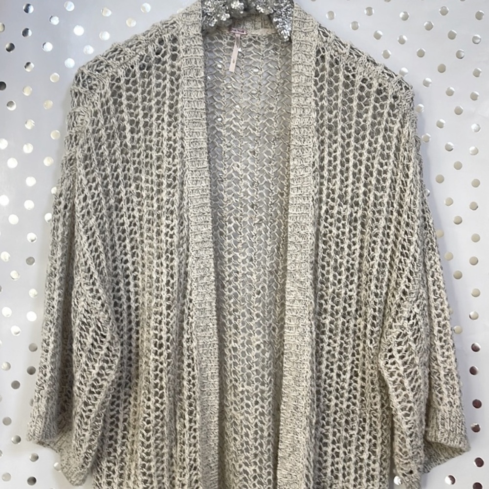 FREE PEOPLE | Cardigan Silver Colored Cardigan